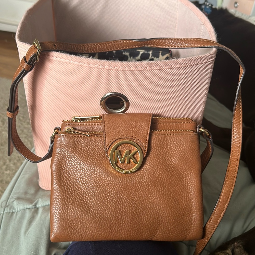 Tan MK CrossBody Bag